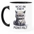 Kaffee-Tasse Katze mit Anti Motivation Spruch Morgen Montag Mimimi Bürotasse Geschenk Kollegen MoonWorks®preview