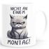 Kaffee-Tasse Katze mit Anti Motivation Spruch Morgen Montag Mimimi Bürotasse Geschenk Kollegen MoonWorks®preview