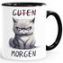 Kaffee-Tasse Katze mit Anti Motivation Spruch Morgen Montag Mimimi Bürotasse Geschenk Kollegen MoonWorks®preview