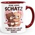 Kaffee-Tasse Keine Sorge Schatz Herz personalisierbares Motiv Liebes-Geschenk Mann Frau Paar SpecialMe®preview