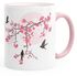 Kaffee-Tasse Kirschblüten Vögel Vogel Blumen Blüten Flower Cherry Tree Birds Tasse mit Farbkante Autiga®preview