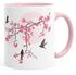Kaffee-Tasse Kirschblüten Vögel Vogel Blumen Blüten Flower Cherry Tree Birds Tasse mit Innenfarbe Autiga®preview