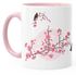 Kaffee-Tasse Kirschblüten Vögel Vogel Blumen Blüten Flower Cherry Tree Birds Tasse mit Innenfarbe Autiga®preview
