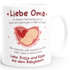 Kaffee-Tasse Liebe Grüße aus dem Babybauch Spruch Geschenk Schwangerschaft verkünden -für werdende Oma zum Muttertag SpecialMe®preview