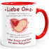 Kaffee-Tasse Liebe Grüße aus dem Babybauch Spruch Geschenk Schwangerschaft verkünden -für werdende Oma zum Muttertag SpecialMe®preview