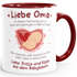 Kaffee-Tasse Liebe Grüße aus dem Babybauch Spruch Geschenk Schwangerschaft verkünden -für werdende Oma zum Muttertag SpecialMe®preview