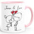 Kaffee-Tasse Liebe Herz personalisiert mit Namen Geschenk Jahrestag Valentinstag Paare Mann Frau SpecialMe®preview