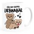 Kaffee-Tasse Liebe lustig Bär Geschenk Partner Mann Liebhaber Jahrestag Valentinstag  Moonworks®preview