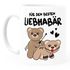 Kaffee-Tasse Liebe lustig Bär Geschenk Partner Mann Liebhaber Jahrestag Valentinstag  Moonworks®preview