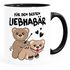 Kaffee-Tasse Liebe lustig Bär Geschenk Partner Mann Liebhaber Jahrestag Valentinstag  Moonworks®preview