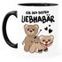 Kaffee-Tasse Liebe lustig Bär Geschenk Partner Mann Liebhaber Jahrestag Valentinstag  Moonworks®preview