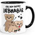 Kaffee-Tasse Liebe lustig Bär Geschenk Partner Mann Liebhaber Jahrestag Valentinstag  Moonworks®preview