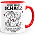 Kaffee-Tasse Liebe Lustig Keine Sorge Schatz Strichmännchen Paar Geschenk Mann Frau Valentinstag SpecialMe®preview