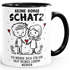 Kaffee-Tasse Liebe Lustig Keine Sorge Schatz Strichmännchen Paar Geschenk Mann Frau Valentinstag SpecialMe®preview