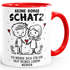 Kaffee-Tasse Liebe Lustig Keine Sorge Schatz Strichmännchen Paar Geschenk Mann Frau Valentinstag SpecialMe®preview