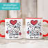 Kaffee-Tasse Liebe verliebte Strichmännchem Spruch Ich Deins Du Meins Herz Geschenk Valentinstag Jahrestag SpecialMe®preview