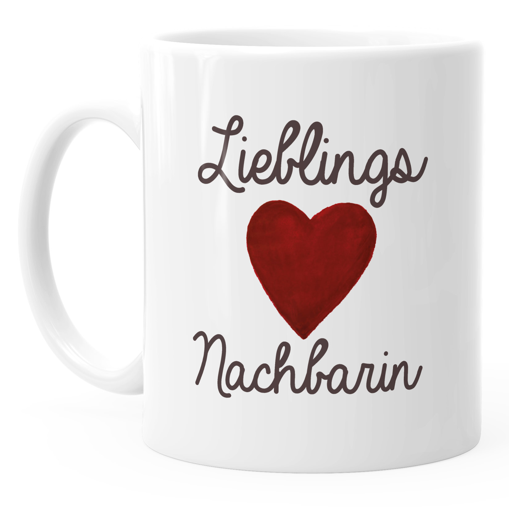 MoonWorks Lieblingscousin Tasse – Weiße Keramiktasse Mit Motiv, 325 Ml, Spülmaschinengeeignet