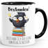 Kaffee-Tasse lustige Tiermotive - Geschenk Abschluss Bestanden Spruch Lustig Lizenz zum Klugscheissen - Keramikbecher Moonworks®preview