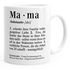 Kaffee-Tasse Mama Definition Dictionary Wörterbuch Duden Geschenk für Mama Mutter MoonWorks®preview