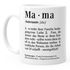 Kaffee-Tasse Mama Definition Dictionary Wörterbuch Duden Geschenk für Mama Mutter MoonWorks®preview