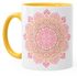 Kaffee-Tasse Mandala Ethno Boho Kaffeetasse Teetasse Keramiktasse mit Innenfarbe Autiga®preview