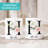 Kaffee-Tasse mit Buchstabe Initiale Monogramm personalisiert mit Namen Rosen-Motiv persönliche Geschenke SpecialMe®preview