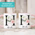 Kaffee-Tasse mit Buchstabe Initiale Monogramm personalisiert mit Namen Rosen-Motiv persönliche Geschenke SpecialMe®preview