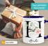 Kaffee-Tasse mit Buchstabe Initiale Monogramm personalisiert mit Namen Rosen-Motiv persönliche Geschenke SpecialMe®preview