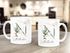 Kaffee-Tasse mit Buchstabe Monogramm personalisiert mit Wunschname Initiale Blätter-Motiv persönliche Geschenke SpecialMe®preview