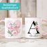 Kaffee-Tasse mit Name und Spruch mit Herz Initiale Monogramm Dankeschön personalisierte Geschenke SpecialMe®preview