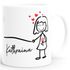 Kaffee-Tasse mit Namen Liebes-Paar Strichmännchen Motiv personalisierbar Liebesgeschenke Valentinstag Weihnachten (1 Tasse) SpecialMe®preview