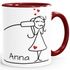 Kaffee-Tasse mit Namen Liebes-Paar Strichmännchen Motiv personalisierbar Liebesgeschenke Valentinstag Weihnachten (1 Tasse) SpecialMe®preview