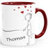 Kaffee-Tasse mit Namen Liebes-Paar Strichmännchen Motiv personalisierbar Liebesgeschenke Valentinstag Weihnachten (1 Tasse) SpecialMe®preview