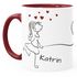 Kaffee-Tasse mit Namen Liebes-Paar Strichmännchen Motiv personalisierbar Liebesgeschenke Valentinstag Weihnachten (1 Tasse) SpecialMe®preview