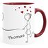 Kaffee-Tasse mit Namen Liebes-Paar Strichmännchen Motiv personalisierbar Liebesgeschenke Valentinstag Weihnachten (1 Tasse) SpecialMe®preview