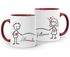 Kaffee-Tasse mit Namen Liebes-Paar Strichmännchen Motiv personalisierbar Liebesgeschenke Valentinstag Weihnachten (1 Tasse) SpecialMe®preview