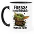 Kaffee-Tasse mit Spruch Arbeit Fresse halten du sollst Montag es ist Baby Yoda Bürotasse lustige Kaffeebecher MoonWorks®preview