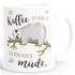 Kaffee-Tasse mit Spruch Faultier Bürotasse der Kaffee ist kaputt ich bin noch müde Kaffeebecher MoonWorks®preview