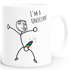 Kaffee-Tasse mit Spruch I`'m a unicorn Motiv lustiges Strichmännchen Penis Einhorn Parodie Ironie Bürotasse Kaffeebecher MoonWorks®preview