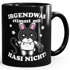 Kaffee-Tasse mit Spruch Irgendwas stimmt mit Hasi nicht Parodie Sado Maso Bürotasse lustige Kaffeebecher MoonWorks®preview