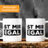 Kaffee-Tasse mit Spruch Ist mir Egal einfarbig MoonWorks®preview