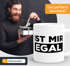Kaffee-Tasse mit Spruch Ist mir Egal einfarbig MoonWorks®preview