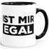 Kaffee-Tasse mit Spruch Ist mir Egal Spruch-Tasse mit Innenfarbe MoonWorks®preview