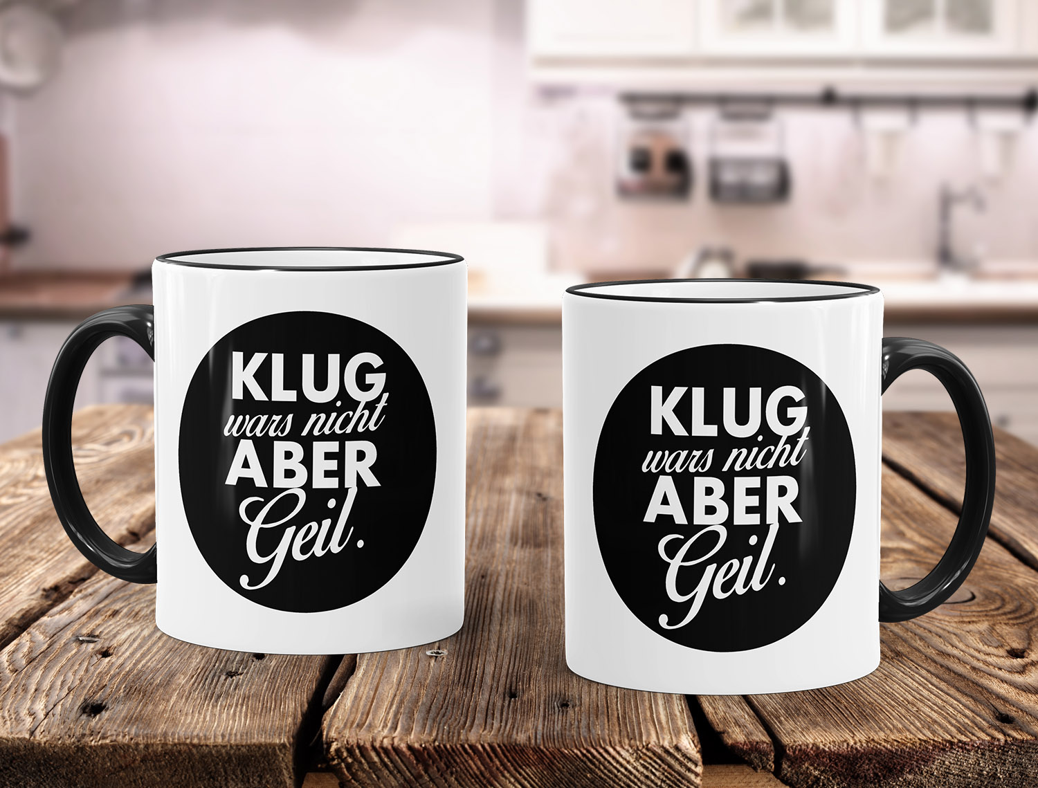 MoonWorks Chef-Tasse – 375 Ml, Keramik, Farbiger Rand & Henkel, Spülmaschinenfest – Lustiges Geschenk