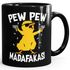 Kaffee-Tasse mit Spruch Pew Pew Madafakas Crazy Chick Küken Meme Trend Bürotasse lustige Kaffeebecher MoonWorks®preview