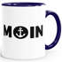 Kaffee-Tasse Moin mit Anker Frühstückstasse mit farbigen Henkel und Innenfarbe MoonWorks®preview