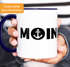Kaffee-Tasse Moin mit Anker Frühstückstasse mit farbigen Henkel und Innenfarbe MoonWorks®preview