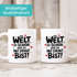 Kaffee-Tasse Motiv Spruch Die Welt ist schön | beidseitig bedruckt | Geschenk für beste Freundin Kollegin SpecialMe®preview
