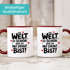 Kaffee-Tasse Motiv Spruch Die Welt ist schön | beidseitig bedruckt | Geschenk für beste Freundin Kollegin SpecialMe®preview
