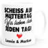 Kaffee-Tasse Muttertag lustig Scheiss auf Muttertag wir lieben dich jeden Tag Geschenk Mama Kinder personalisiert SpecialMe®preview